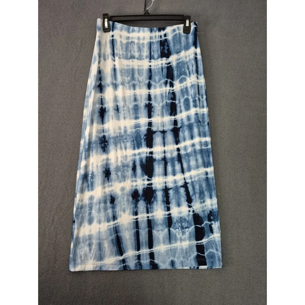 Karen Kane Pencil Skirt S Tie Dye Ombre Pattern Pull On Midi Stretch Lined NWOT